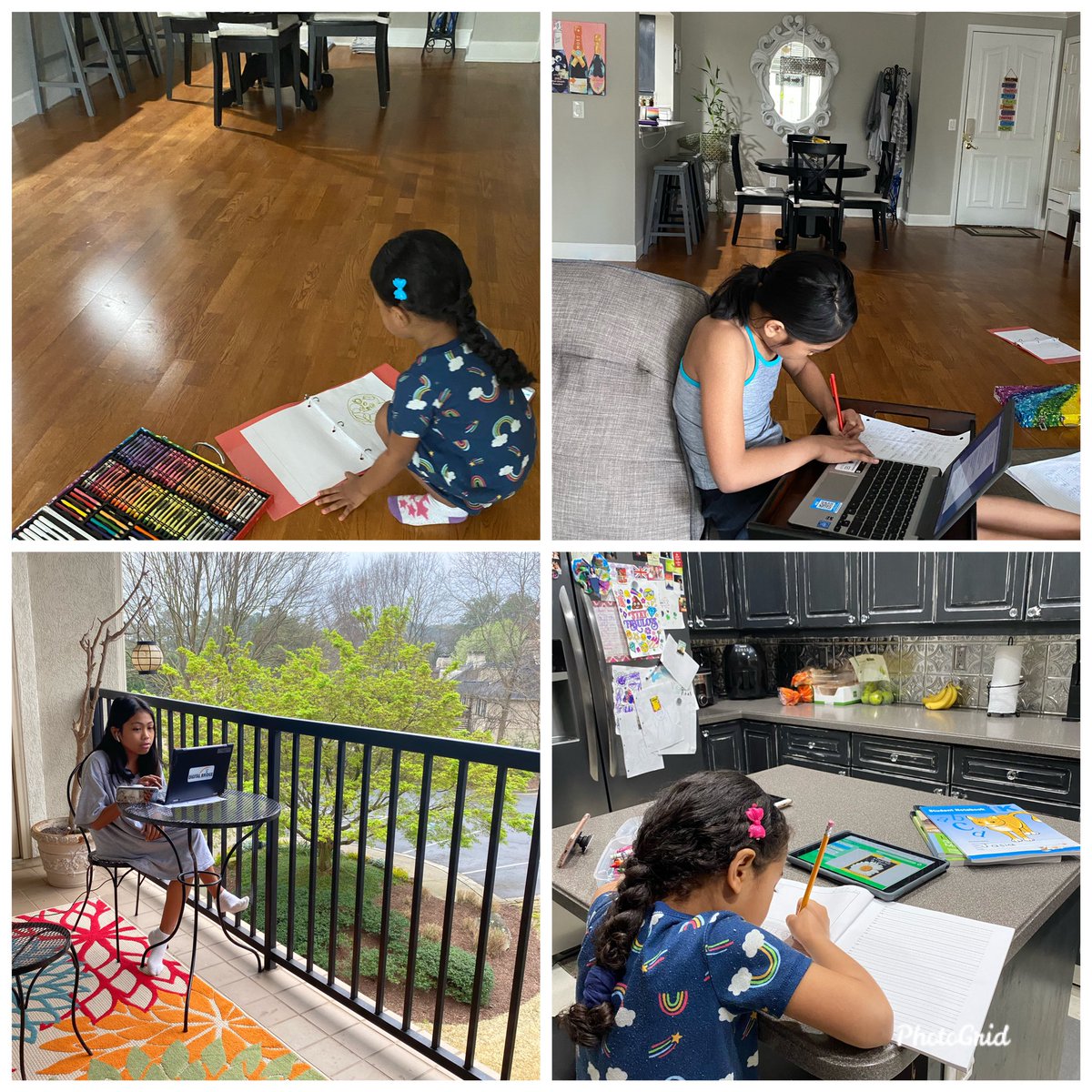 MarilouSDIcoach's tweet photo. Day three of remote learning happening In every part of our house. Educators and parents must continue to work as a TEAM in the Metro Atlanta school districts for our children and students. #IamFCS #FCSrising https://t.co/5p3LMMFShc