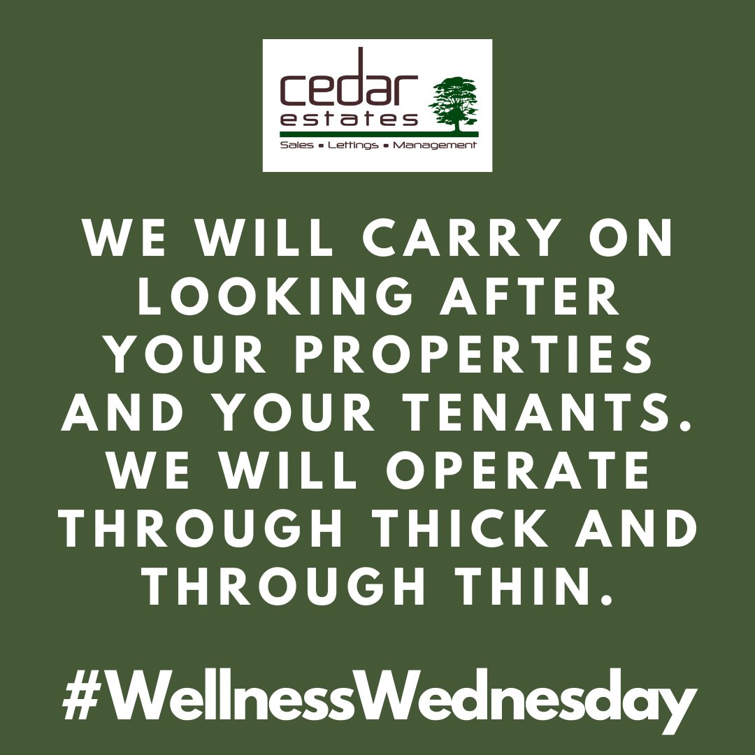 We're here for you.

#WellnessWednesday #community #WestHampstead #thinkandthin #besafe #tenants #landlords #property #local #lettingagent