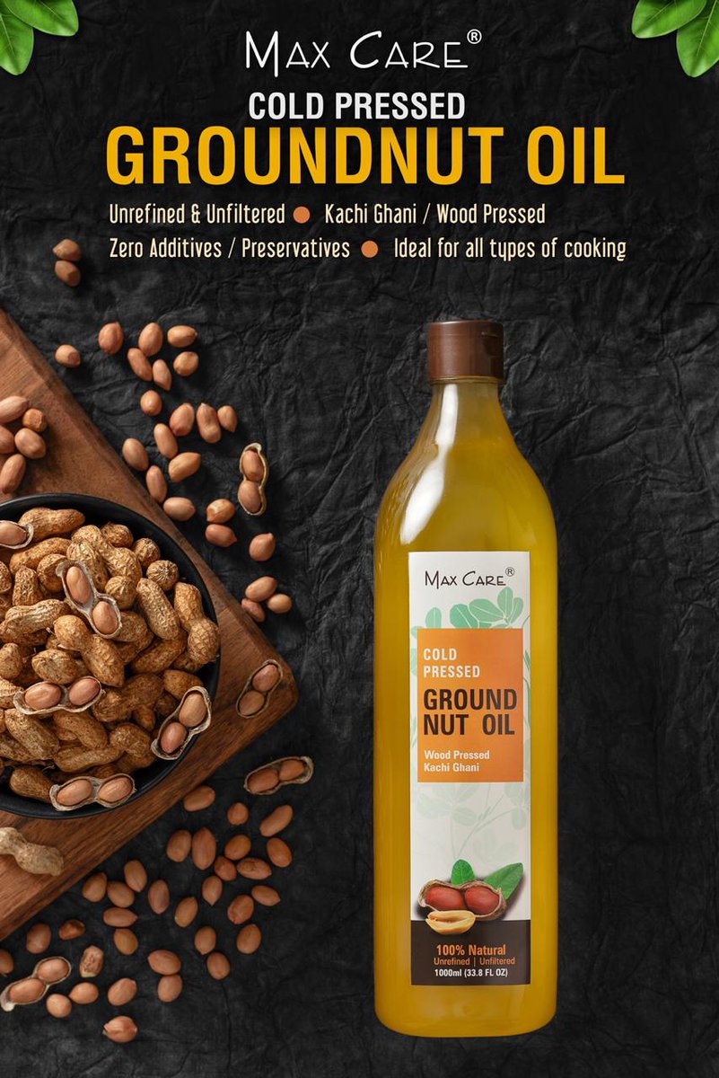 #maxcarecoldpressedgroundnutoil
Available on #Amazon .in 
#groundnutoil #coldpressed #natural #fresh #PureAroma #nochemical #noadditives #unrefined #unbleached #cooking #frying
#woodpressed #healthyoil #cookingoil #Health #indianchef #indianchefs #indiancooking #indianfoodblogger