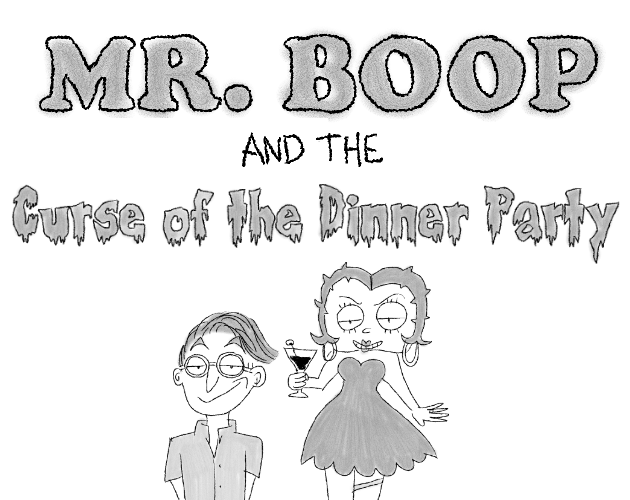 Wowwww, just found a working copy of the old 90s point-and-click Mr. Boop computer game, MR. BOOP AND THE CURSE OF THE DINNER PARTY. It's fully playable online now:  https://alecrobbins.itch.io/mr-boop 