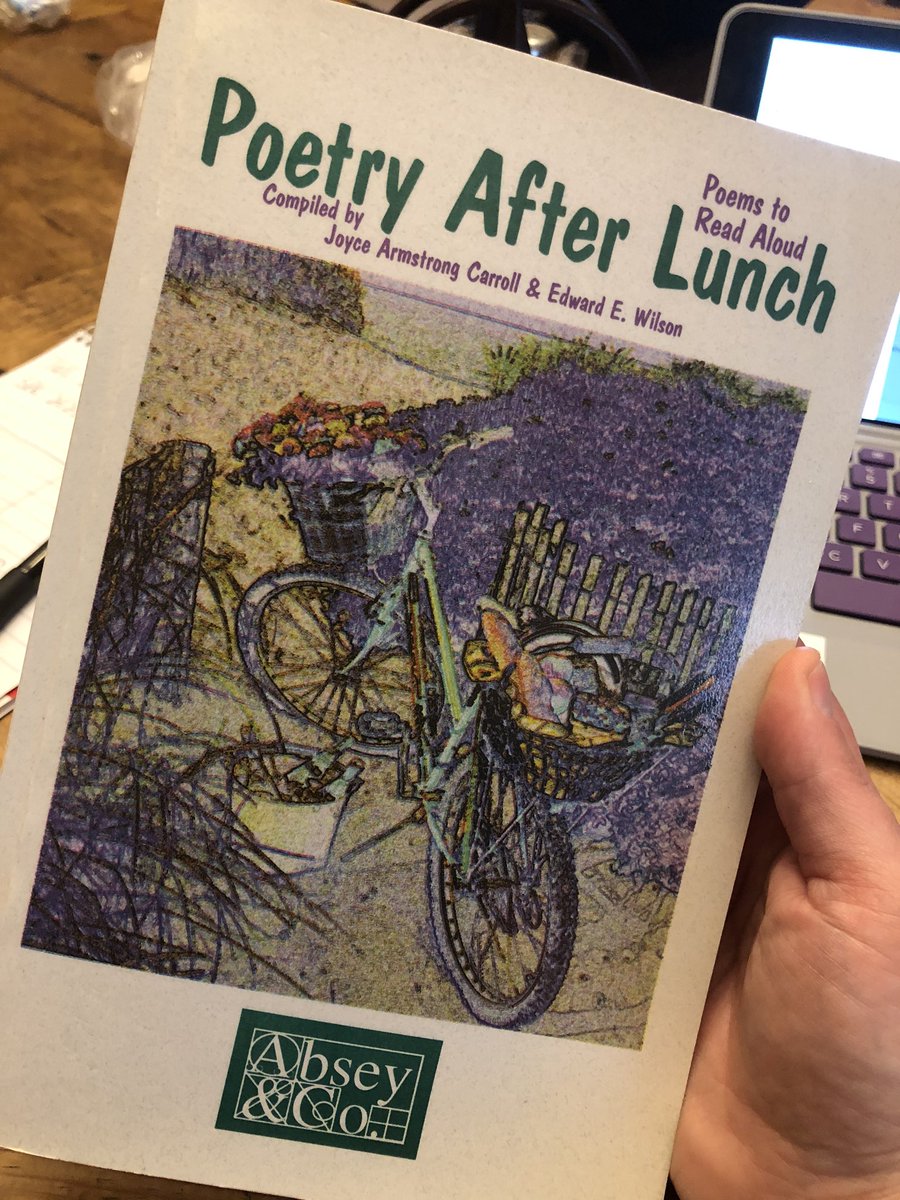 NISDsanderson's tweet photo. I would love to be back at school with my middles, but until then, they get to enjoy Google Classroom, Padlet, and me reading aloud to them. Today’s reading was ‘Write a Poem’. @JordanNISD #readandrepeat https://t.co/7JTDn3TMlj