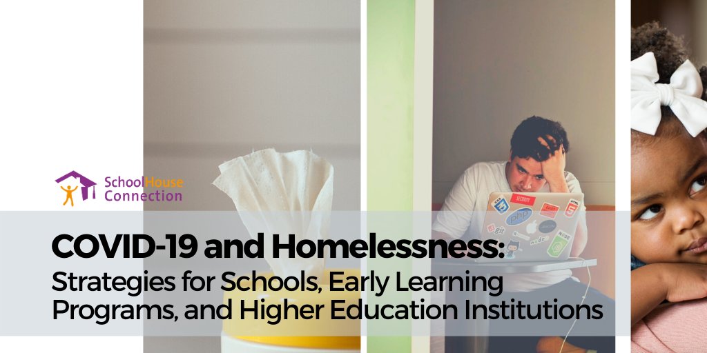 SchoolHouseConn's tweet photo. #COVID19 &amp; #Homelessness:
☑️Checklist for Local Education Agencies &amp; Early Childhood Providers
☑️Strategies for Schools, Early Learning Programs
☑️#HigherEd: Response for Youth Who Are #Homeless or in Foster Care
☑️Webinars
☑️Policy Updates

Get resources: https://t.co/xboJs5Nekj https://t.co/YBl3lbSBhB