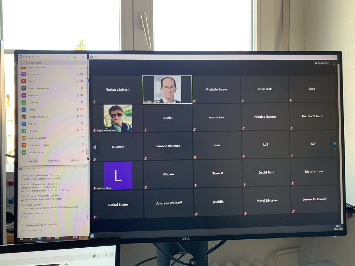 Andreas Wallraff (@andreasateth) on Twitter photo This complements the first set of Monday team meetings <a href="/qudev/">Quantum Device Lab</a> and my first lecture <a href="/ETH_physics/">ETH Physics</a> <a href="/ETH_en/">ETH Zurich</a> on Tuesday with 167 parties, some with multiple students, participating in a 1st year physics lecture <a href="/AMIV_ETHZ/">AMIV an der ETH</a> , all in the same week. This complements the first set of Monday team meetings <a href="/qudev/">Quantum Device Lab</a> and my first lecture <a href="/ETH_physics/">ETH Physics</a> <a href="/ETH_en/">ETH Zurich</a> on Tuesday with 167 parties, some with multiple students, participating in a 1st year physics lecture <a href="/AMIV_ETHZ/">AMIV an der ETH</a> , all in the same week.