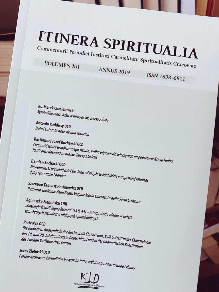 ItineraSpirit's tweet photo. Już jest! XII numer rocznika #ItineraSpiritualia a w nim min: "Ciemność wiary współczesnego świata" autorstwa o. Bartłomieja Kucharskiego OCD oraz wiele innych ciekawych i głębokich tekstów Zachęcam gorąco do lektury! @EpiskopatNews @agencja_KAI @wiarapl @ZycieDuchowe @AleteiaPl https://t.co/PQqtMx2wI0