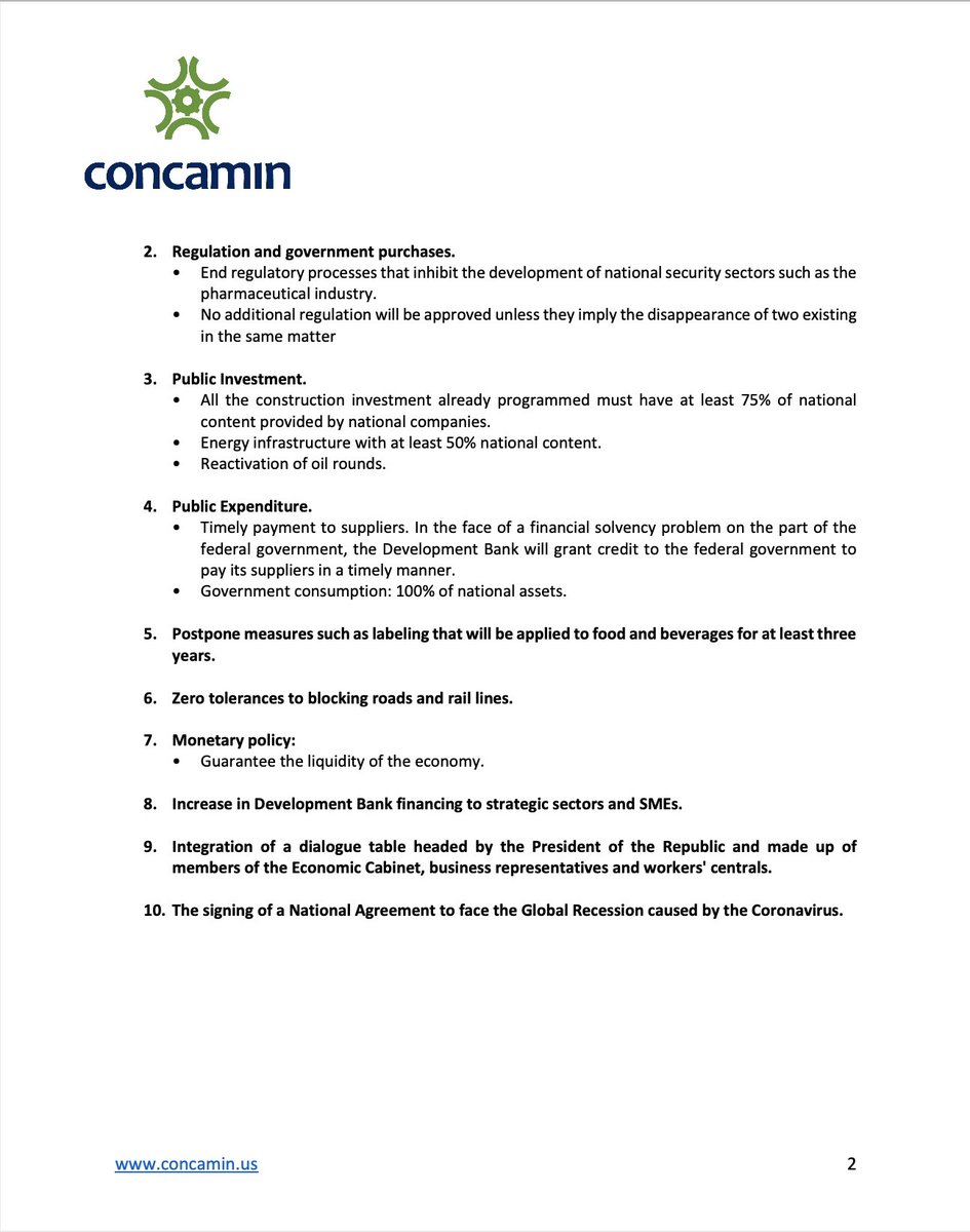 #PressRelease Central emergency objective, take care of the economy: #CONCAMIN 👇🏼

#ConcaminUS #Industry #Industria #Mexico #US #Economy #EconomicDevelopment #Investment #PR #AltusGN #AltusGlobalNetwork #Altus