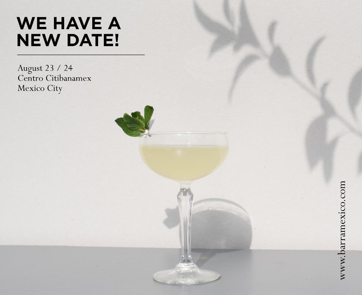 Nueva fecha para la edición 2020 de #BarraMéxico agosto 23/24 en @CentroCitibnmx #CDMX <a href="/Barra_Mexico/">BarraMexico</a> #CulinariaInforma