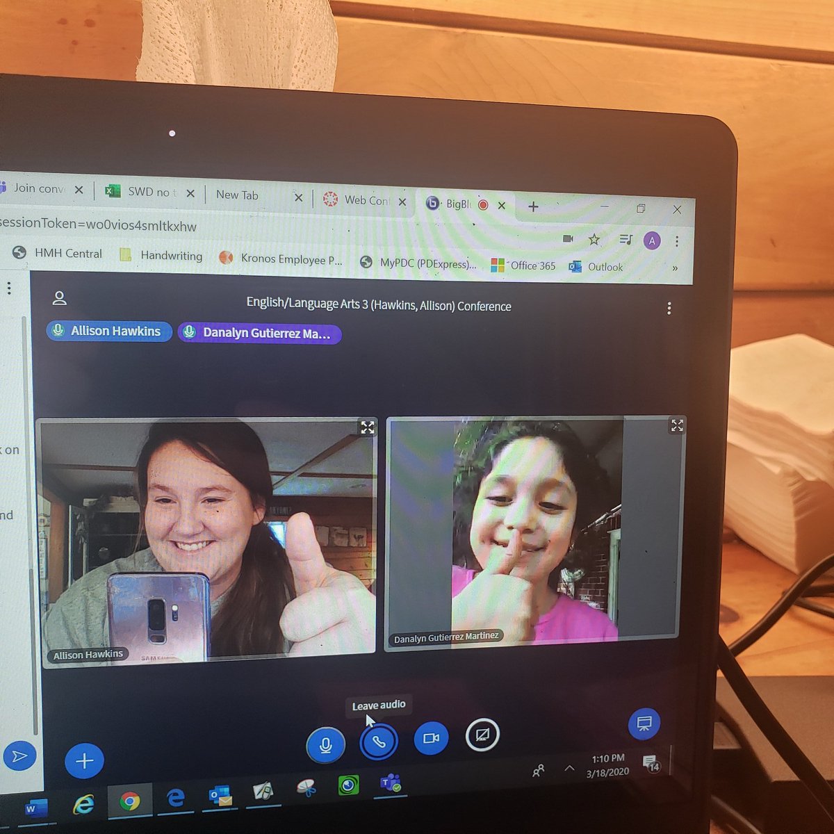 I had tears in my eyes when I finally got to conference with my kiddos. I had to call them on the phone and walk through the process and I was able to see 2 of my students. Made my day! #bedohavegive #blessedwiththebest #HastyDLD <a href="/SandiHarrison22/">Sandi Price Harrison</a> @crichlady <a href="/RodLarrotta/">Rodney Larrotta</a>