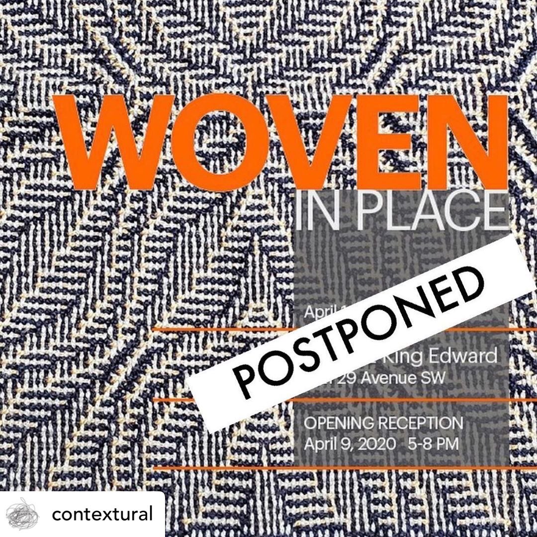 contexturalart's tweet image. Posted @withregram • @contextural Not cancelled but postponed! We can celebrate the show a little later when we are all in a healthier space. In the meantime check out our members and their work on our website. Link in bio.
#yycartist #fibreartists #fibrecollective