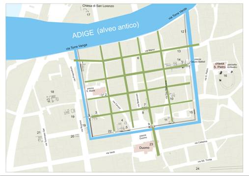 Beniarcheo's tweet photo. #tridentum aveva un impianto tipicamente romano e uno schema urbano regolare con una forma quadrangolare:circondata da mura su tre lati, sud, est e ovest e suddivisa in 25 quartieri delimitati da 8 strade.Era grande 13 ettari, equivalente all’attuale centro storico
#iorestoacasa https://t.co/6EgGRY1FKC