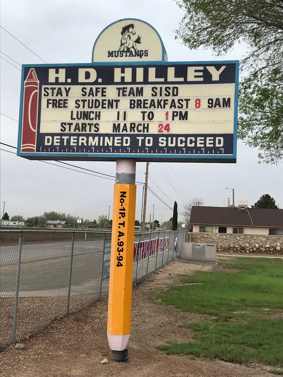 We will be ready to serve our Mighty Mustangs come March 24th.  Nutritious and delicious Breakfast &amp; Lunch absolutely free. Remember to continue reading to keep your mind sharp.  #TeamSISD #Health&amp;Safety