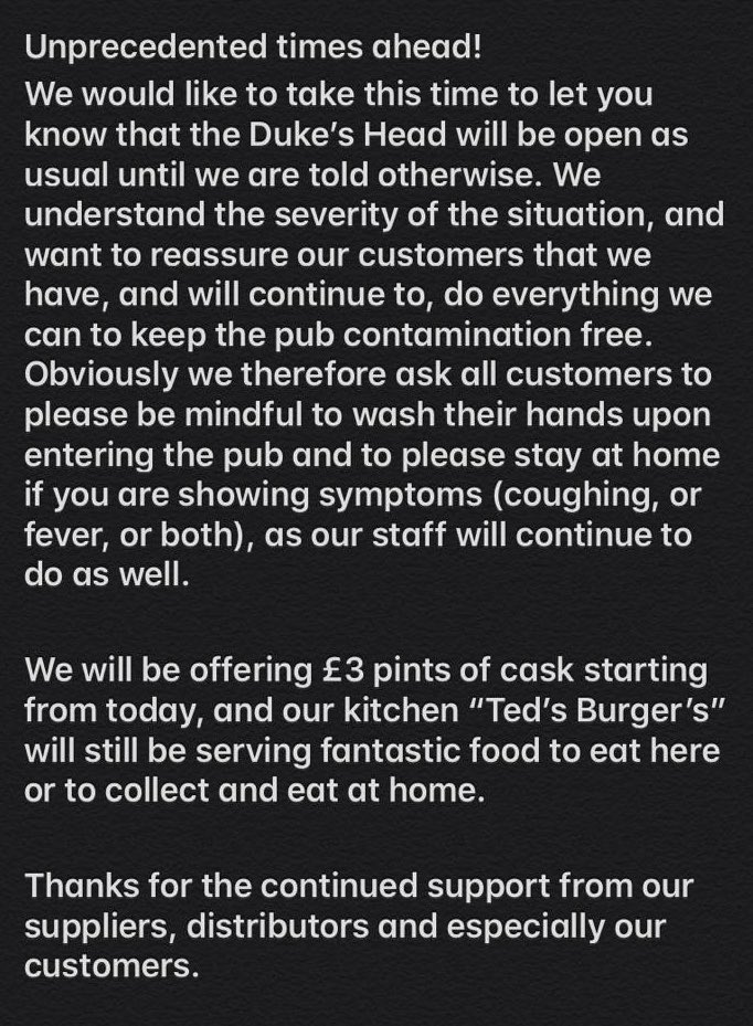 DukesHighgate's tweet image. Please read!