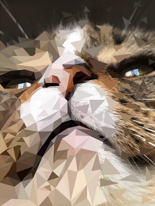 MrHicksArt's tweet photo. We love our pets, and students often show this through their artwork! Here are some low-poly geometric cat portraits done by Alexis Pewitt, Delaina Jones, Adian Diaz, and Josh Moner. Dogs tomorrow. 😎 #DAPProjectoftheday #BrunswickPride https://t.co/EaAUxlW4kt
