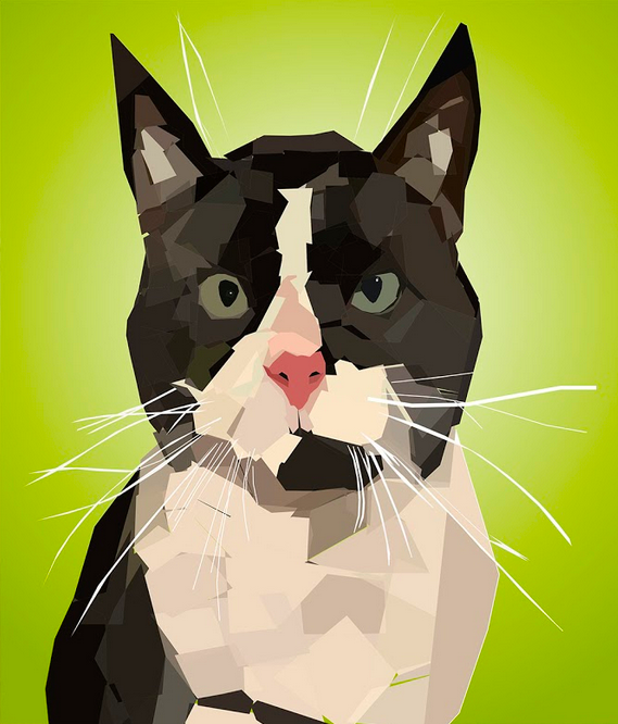MrHicksArt's tweet photo. We love our pets, and students often show this through their artwork! Here are some low-poly geometric cat portraits done by Alexis Pewitt, Delaina Jones, Adian Diaz, and Josh Moner. Dogs tomorrow. 😎 #DAPProjectoftheday #BrunswickPride https://t.co/EaAUxlW4kt