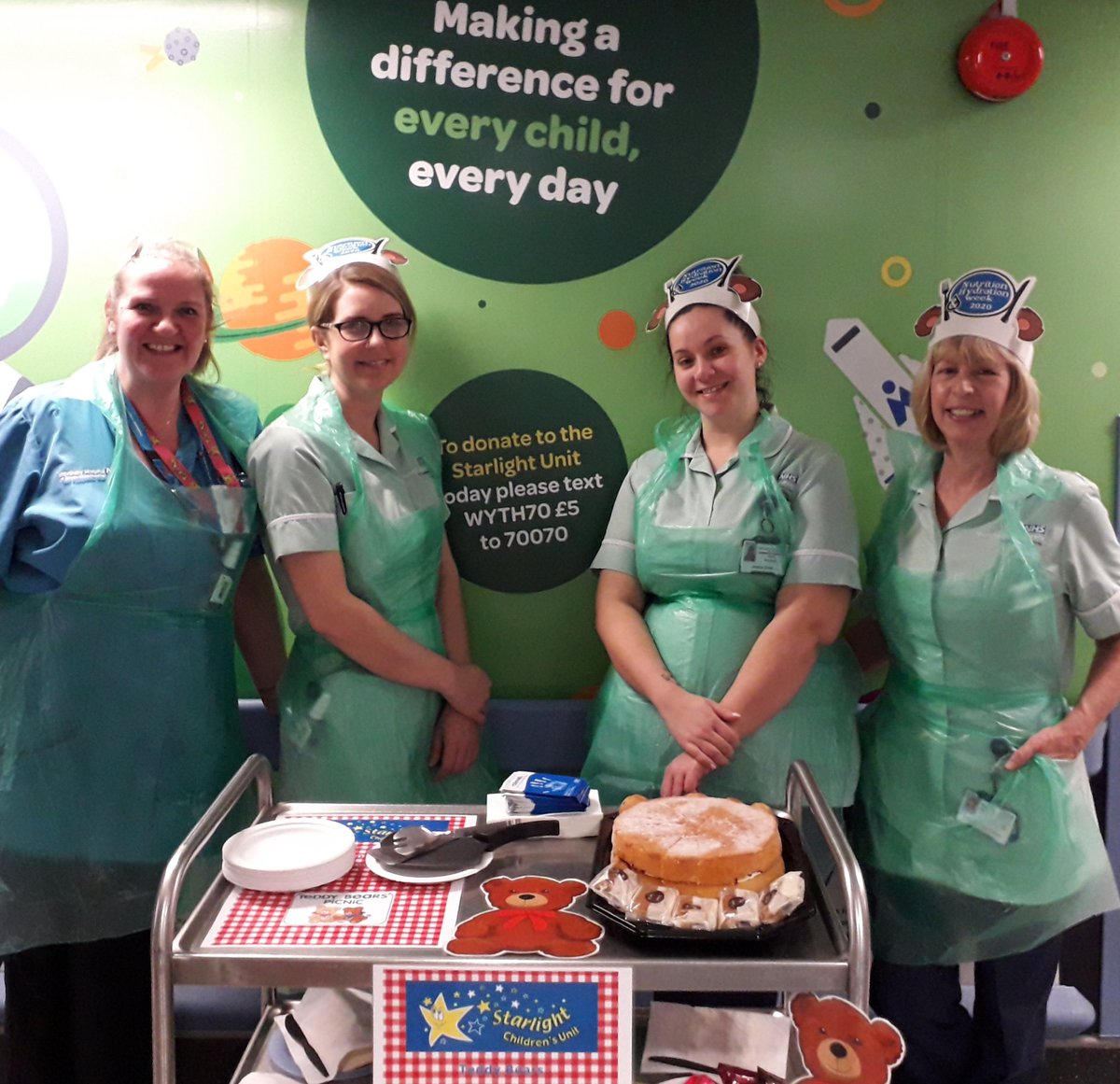 agwoodoldham's tweet photo. #NHWeek @Nov46T @morag_doherty @ThomasNovelette @Starlight_RMCH @MFTnhs  our teddy bear picnic afternoon tea on starlight ward #NHWeek2020 https://t.co/6hrqK9byie