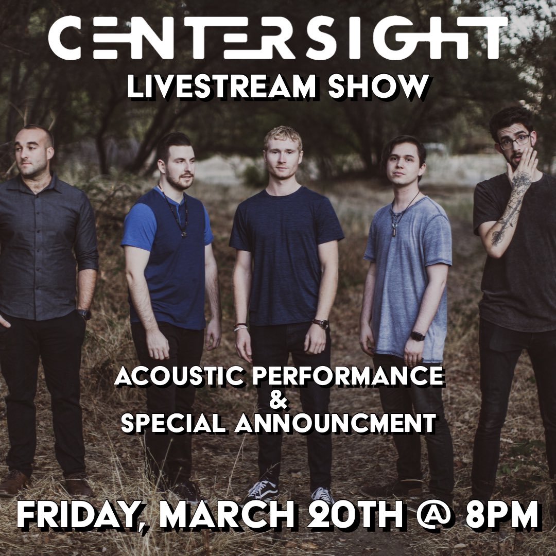 centersightband's tweet photo. We will be Live-streaming our a small performance this Friday on IG and FB. Tune in! https://t.co/nw1PIQEzFP