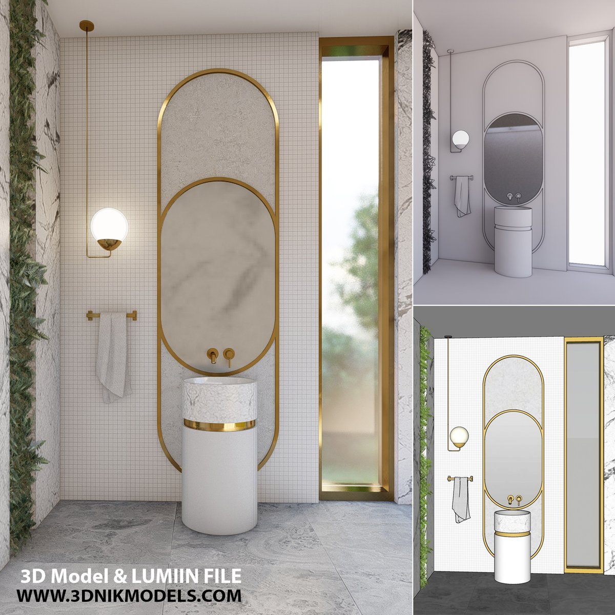 Bathroom 3dModels / download from 3dnikmodel.com . #sketchup #lumion #rendering #render #modeling #3DModel #3dmodeling #3DS #architecture #arquitectura #interior #interiordesign