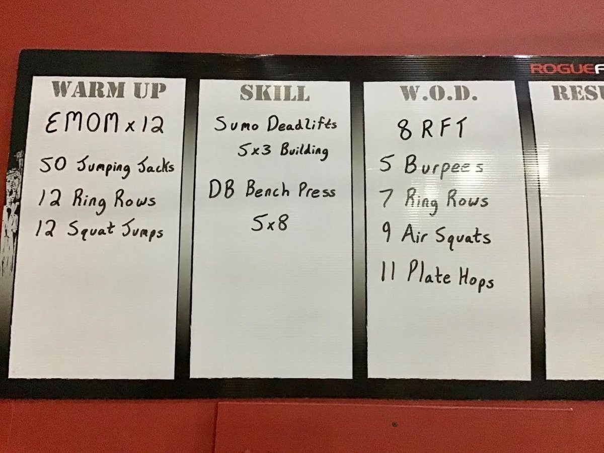 TheSideline247's tweet photo. Don’t let this rainy Wednesday stop your from getting your workout in!  Come see us and see now fast you can complete today’s WOD! https://t.co/ziAwaBMCFd