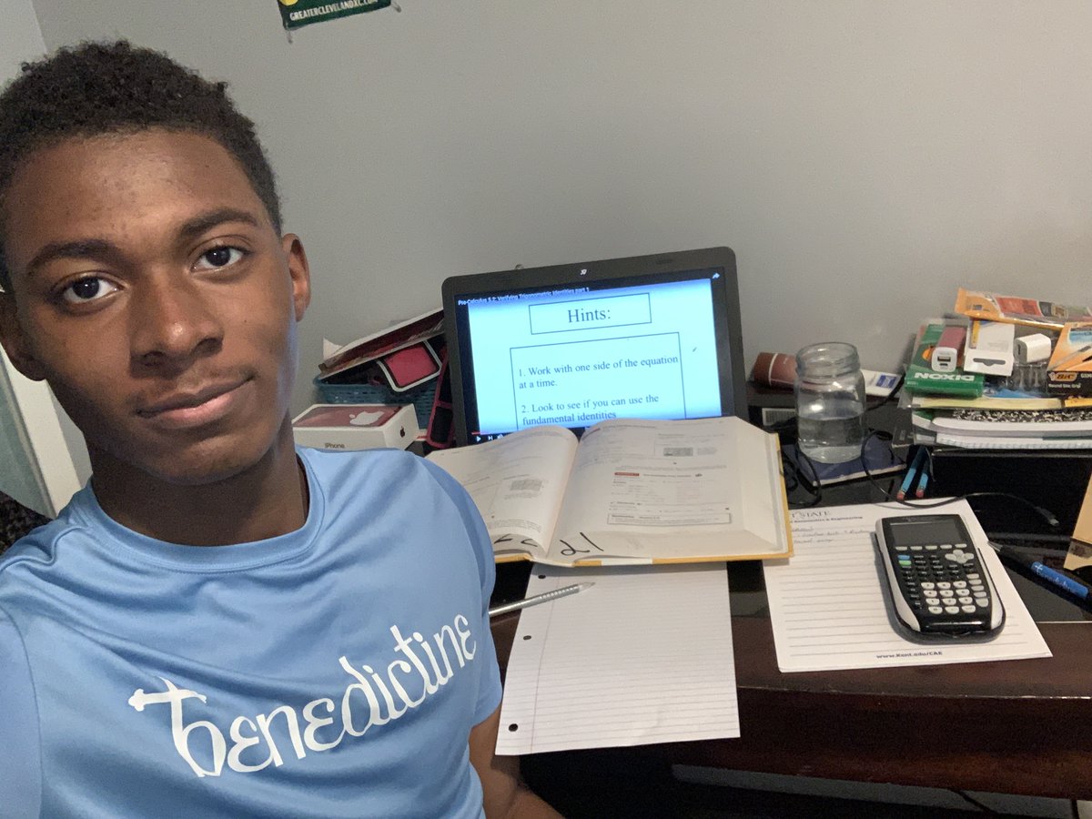 BenedictineHS's tweet photo. As Men of Benedictine, our students know how to handle adversity and adapt to situations that challenge us academically, mentally, and socially.
Mason โ23, Matt 20, and Shaun โ20 are dedicated to their schoolwork remotely!
Stay safe & healthy and do your part to slow the spread https://t.co/eoCIOIlxRe