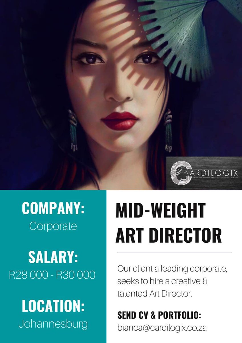 botshegetse's tweet photo. 🗣️ Calling all Art Directors in JHB! https://t.co/h4154GOA2N

#JobSeekersWednesday #JobAdviceSA #jobsa #recruitment #HireAGraduate https://t.co/wLP5Cz7PxL