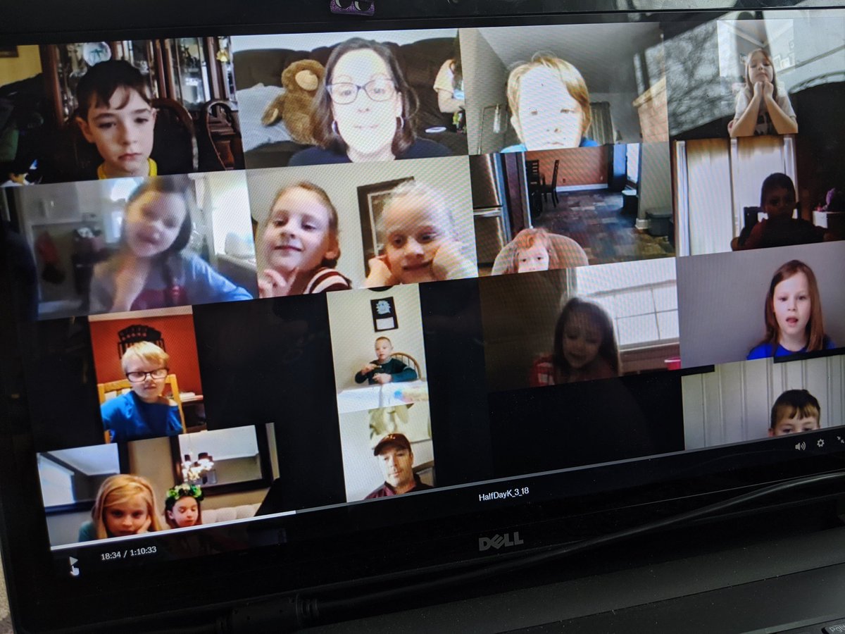 JenWCop's tweet photo. Woke up this morning and greeted my kinders on Zoom! many thanks Brenda Jones @KdngDisneyJones for the amazing support and encouragement in making this happen!  Mrs Jones @ErieviewEagles is proof... sometimes the best PD is the classroom next door!  #zoom #alxecellence #HalfDayK https://t.co/VVdWZ3Izhq
