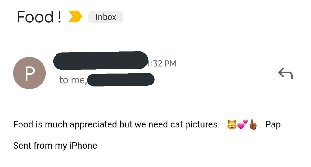 CritikalCat's tweet photo. Me: Hey I've got free meal kit boxes! Let me send you some so you and Nan don't have to leave your house!
Pap: https://t.co/bQvJdVrSfz