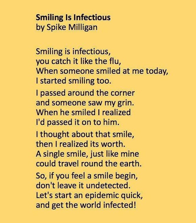 MindfulEveryday's tweet photo. Let’s start an epidermic of smiling. https://t.co/BisTWLWGDz