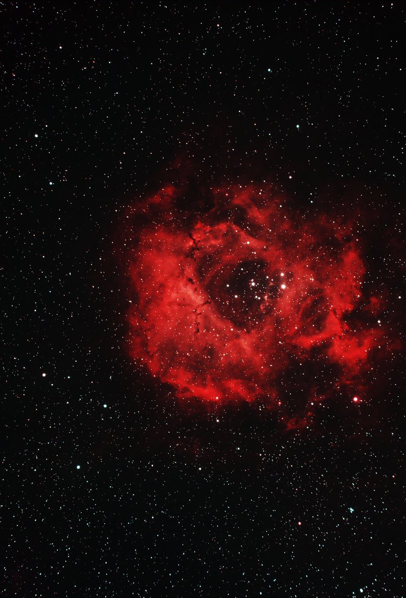 This amazing image was captured by club legend Frank Johns.  Its the #RosetteNebula and was taken 2 days ago using a 72mm refracting telescope and an ASI294 camera.  👏👏👏⭐️😲🔭 #stargazing #Cornwall #Kernow