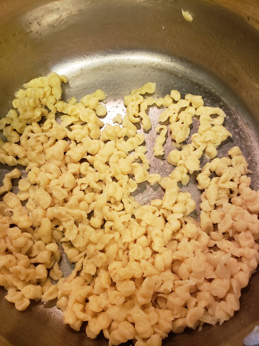 Boutros_Boutros's tweet image. Wow. Spaetzle is so easy to make! #kitchenexperiments