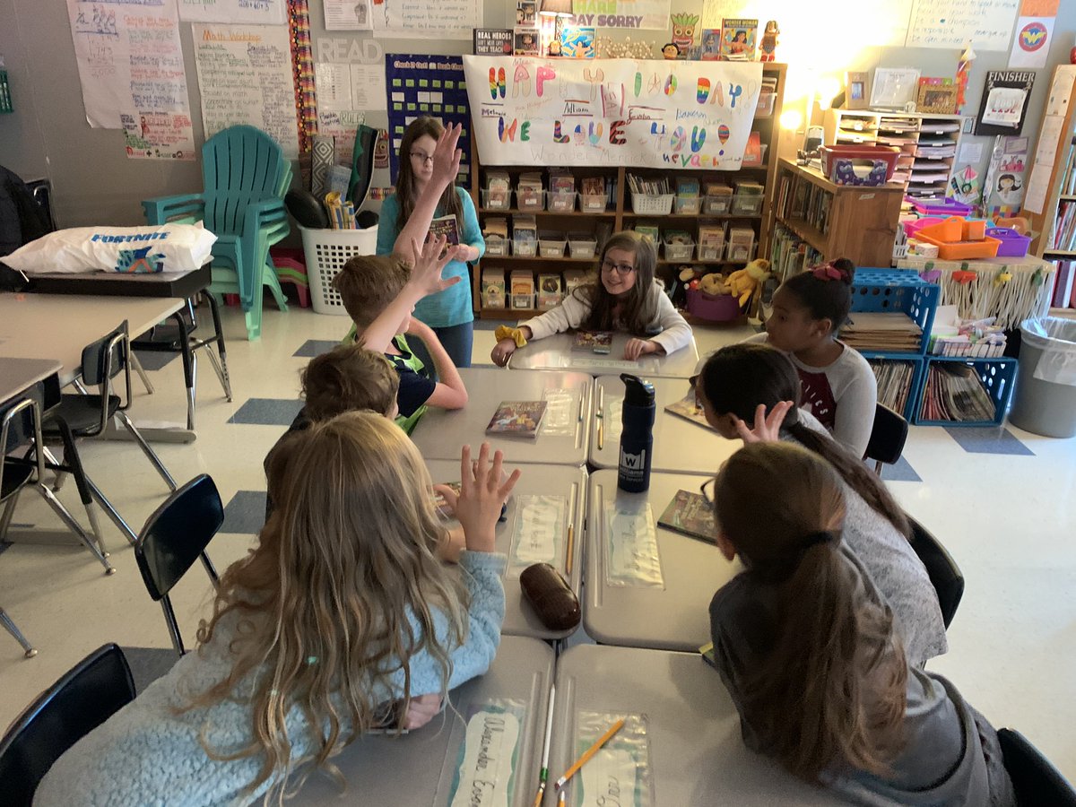 NataliMerrick's tweet photo. Mystery book club conversations. #isdstrong #isdthirdgrade @ISDSchools @SpringBranchEl #isdrww https://t.co/OXZyW0FMAm