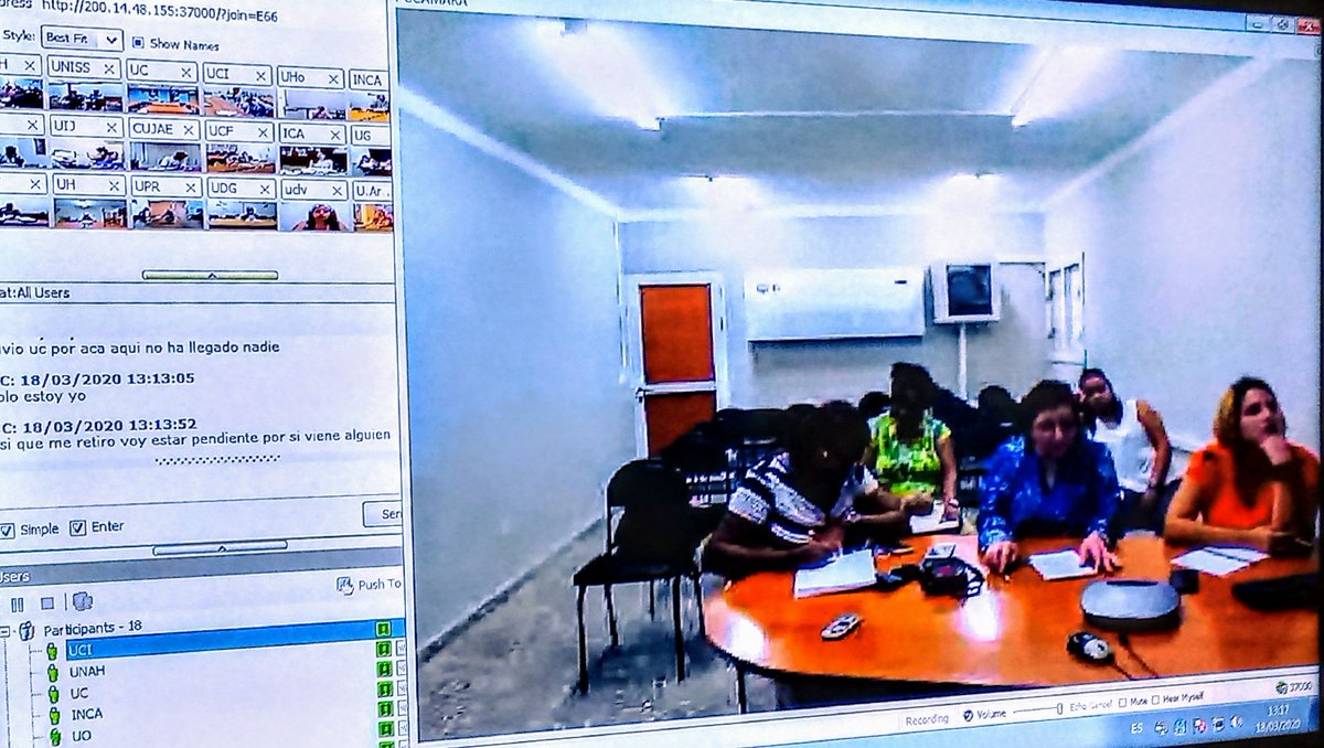 alicia_senra's tweet photo. #AHORA Se inicia videoconferencia con la participación de la familia de comunicadores de @CubaMES, intercambiando y analizando experiencias de trabajo. #UniversidadCubana #VamosPorMás @marthadelcmv @WalterBG_uci @nataliauci16 @rislaidy @mibalbin @UOCuba @UG_Cuba @UPR_Cuba https://t.co/vxd7q6XjSa