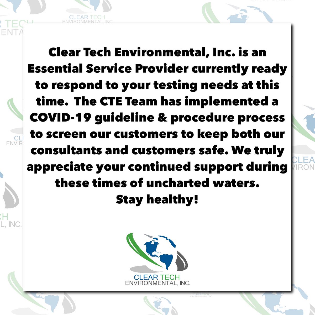 ClearTechEnv's tweet image. Call Clear Tech Environmental, Inc at (916) 358-9585 with your testing needs or questions. We are here for you!  #asbestos #environmental #restoration #mold #water #indoorairquality #bacteria #cleanair #facilitymanagers #propertymanagers #asbestostesting #generalcontractors