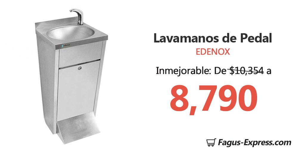 FagusMX's tweet photo. Mantén las manos de tu personal siempre limpias con un lavamanos de pedal. 15% de descuento hasta el 10 de Abril. 

https://t.co/EeGJWKtcnS https://t.co/W5o4F9D7Hr