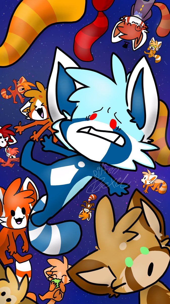 _RiffenChan_'s tweet photo. Made some #art yesterday thought I’d show you guys :3 #redpanda #lemondemon #cartoonpanda #aimkid #jackstauber #furryart https://t.co/Xc4lNbpgSQ
