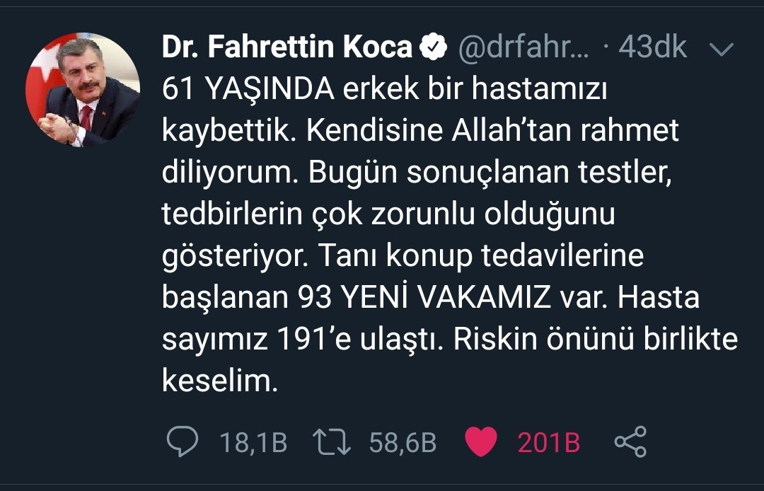 DadaKz06462986's tweet photo. Allah yardımcımız olsun inşallah 🤲😔

#EvindeKalTurkiyem #COVID19 #conova https://t.co/KBFdrMsxWn