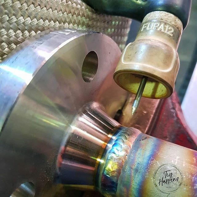 Weldmonger's tweet photo. Posted @withregram • @tig_happens I wanted to throw out a regular weld for this weave Wednesday. I'm freehanding 1 inch flanges all day and since I don't have a positioner I like to prop right on the flange using a tig finger which not only saves me … https://t.co/OIcFWmI9Tf https://t.co/XihuDR1SQ6