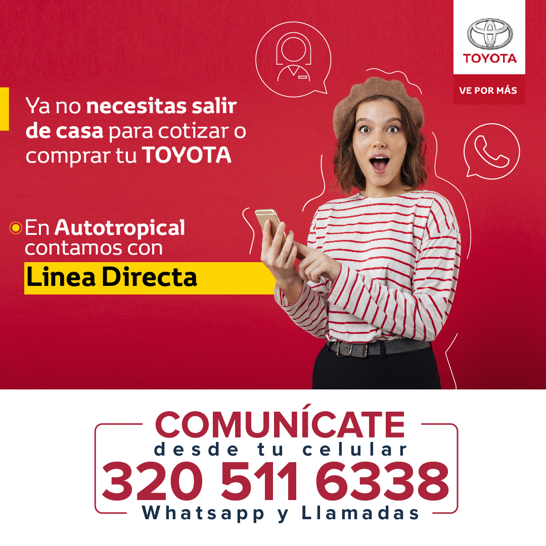 AutotropicalT's tweet photo. Comprar tu Toyota ahora es más fácil desde casa, comunícate con nosotros por whatsapp o llamada y así mantente seguro tu casa.
#YoMeQuedoEnCasa #Comunicación #Cuidado #Prevención #toyota #Autotropical #MoviendoElCaribe https://t.co/umZiZga1UO