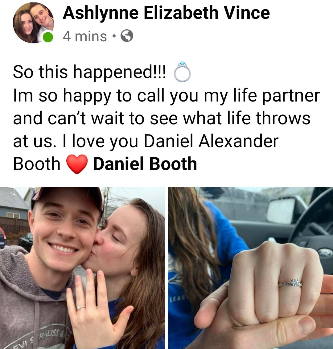 Had to head back to Canada and plans changed with the now closed border so Daniel couldn't come ... he had a few questions...I said YES!!! #pandemicproposal