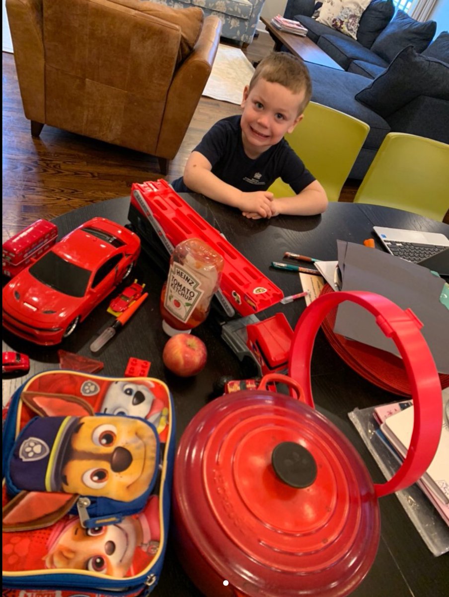 BISCLPNursery's tweet photo. The #HelpfulHedgehogs on a color hunt. Can you find any red items at home? Fantastic job! Keep finding those red objects!! #distancelearning #colorred #sortingobjects https://t.co/HlrWPnBP8y