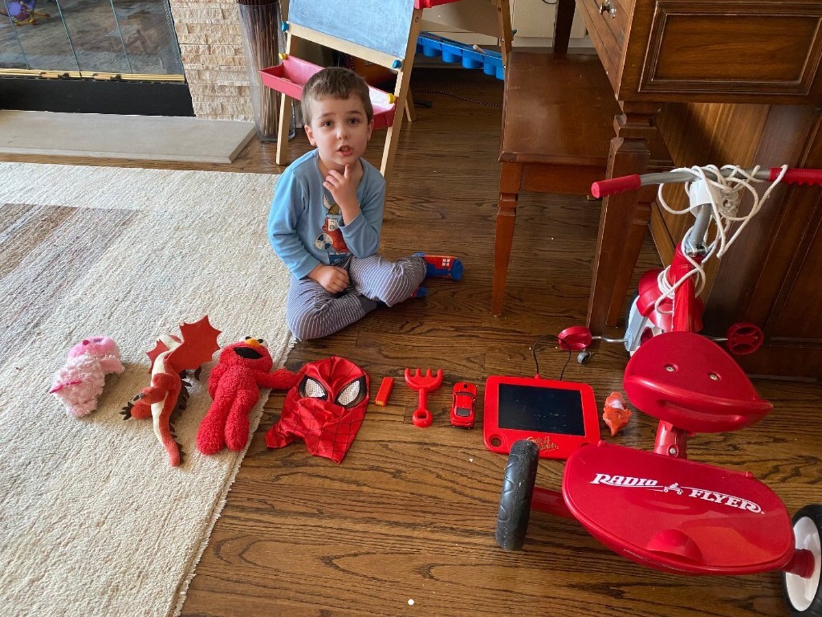 BISCLPNursery's tweet photo. The #HelpfulHedgehogs on a color hunt. Can you find any red items at home? Fantastic job! Keep finding those red objects!! #distancelearning #colorred #sortingobjects https://t.co/HlrWPnBP8y