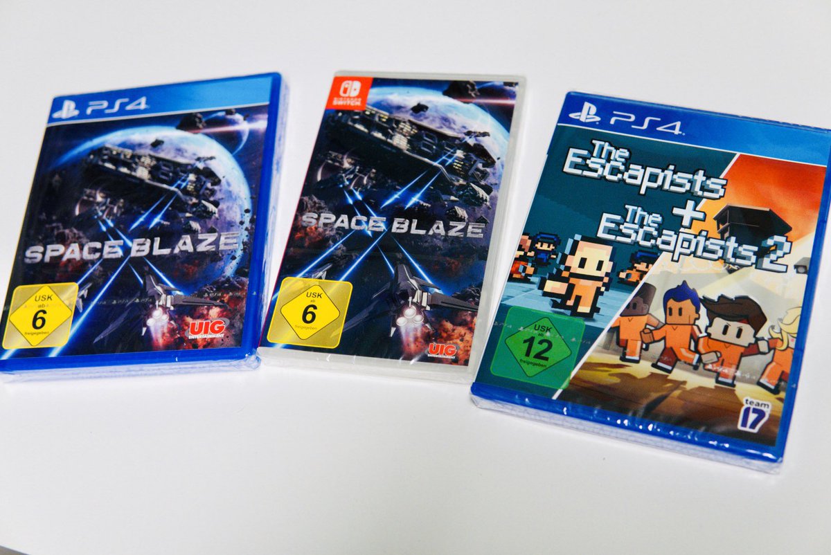 LimitedGameNews's tweet photo. Mail day (3/3)

The #Escapists double pack
&amp;
#SpaceBlaze

The #PS4 release of #SpaceBlaze is for myself, the #NintendoSwitch release is for a fellow #SwitchCorps soldier.
Eh, @frasermacgaming?

#covid19de can‘t stop #SwitchCorps!

@Team17Ltd @UIGInt 
#LimitedGameNews https://t.co/QbvvjGo6nw