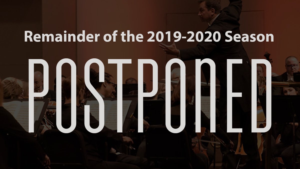 With much sadness, we have made the difficult decision to postpone the remainder of our 2019-2020 Season. Please visit our public updates page for full details and a note from our CEO: wichitasymphony.org/public-updates