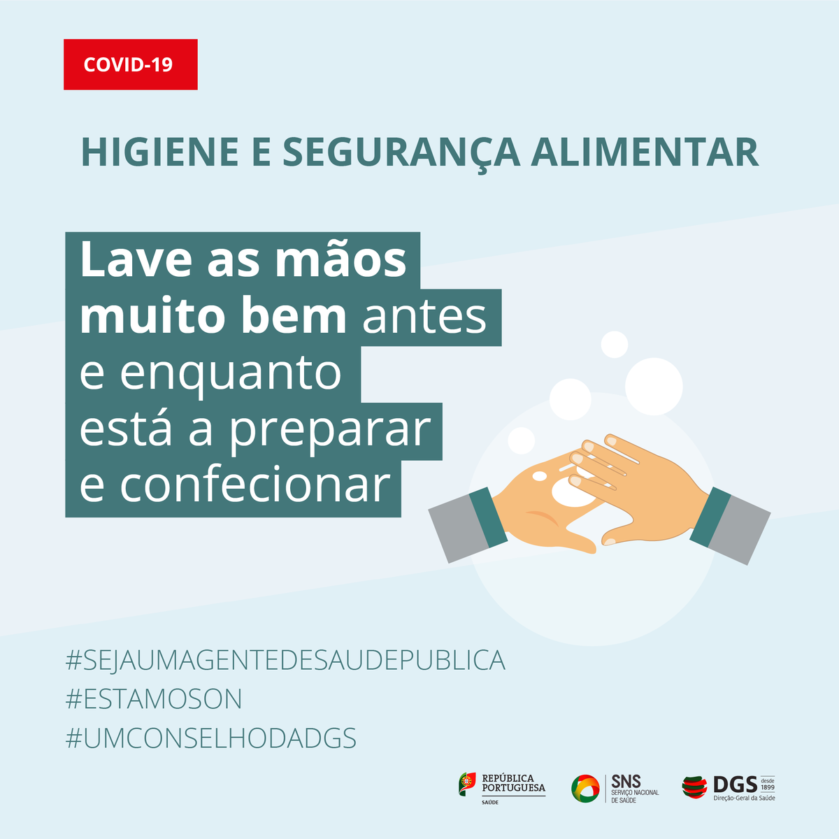 DGSaude's tweet photo. Alguns gestos simples fazem a diferença na protecção contra a COVID19. Siga as recomendações para uma alimentação em segurança.
Seja um agente da Saúde Pública.
#DGS #SNS #UmConselhodaDGS #COVID19 #EstamosOn #Sejaumagentedasaúdepública https://t.co/5G0lzXLH9U