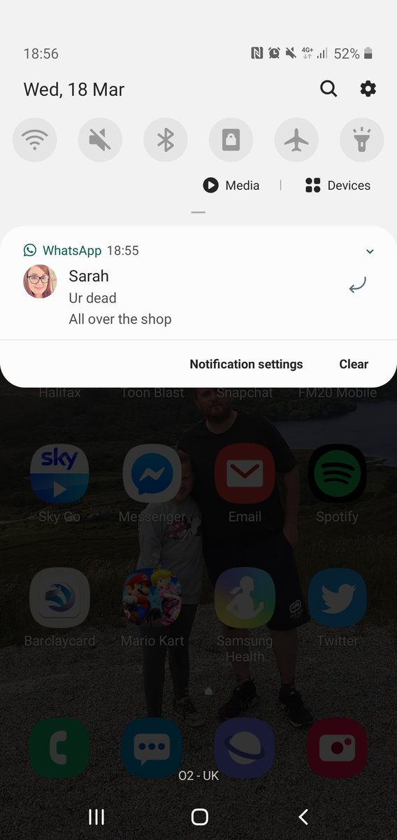 martycorden's tweet photo. Sending a video via what's app to the missus that half way through it starts sex noises is definitely under rated. That's the reply I got #prayformarty https://t.co/nprMQAguUF