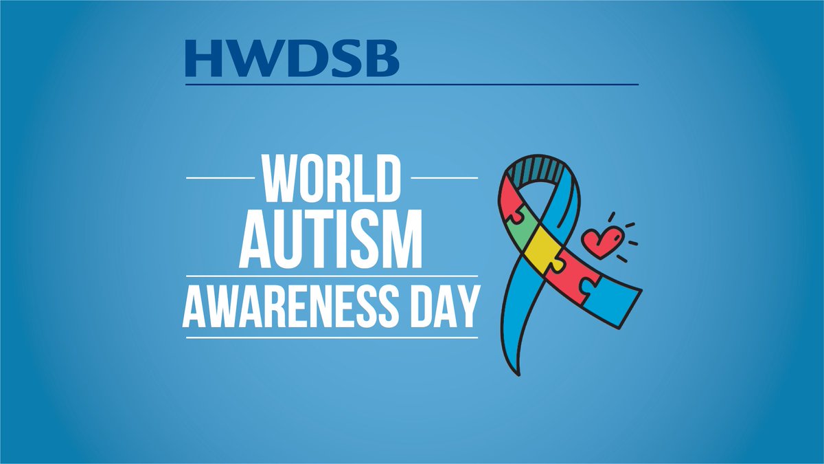 HWDSB's tweet photo. On World Autism Awareness Day we seek to further increase world knowledge of people who have autism spectrum disorder and the barriers they face. Today we celebrate the unique talents of those with autism around the globe. #AutismAwareness https://t.co/aAsJzLxKmf