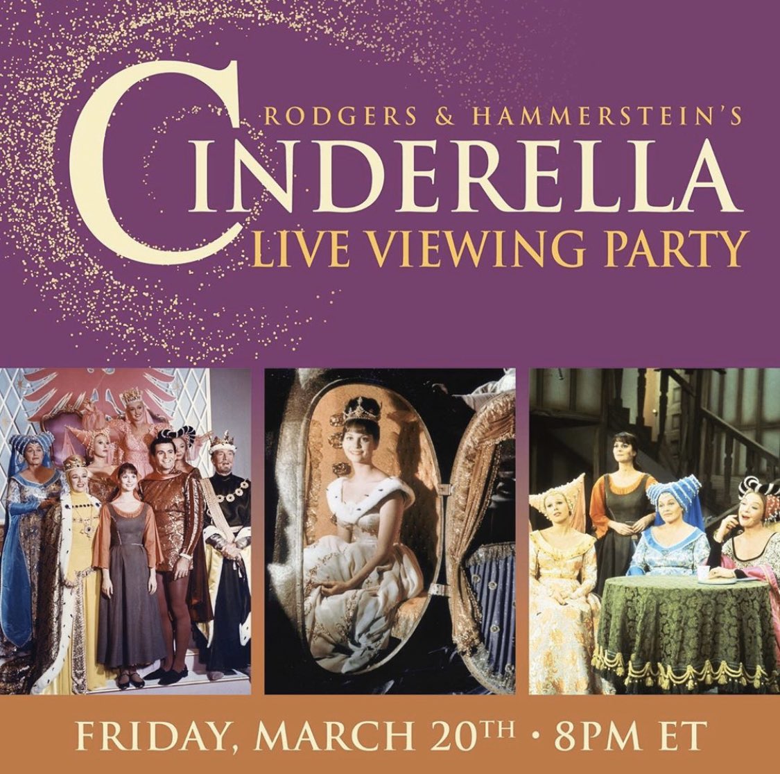GalloCenterRep's tweet photo. Did you know that Rodgers &amp; Hammerstein’s Cinderella was a movie before opening on Broadway? Let’s all watch the 1965 version together this Friday, March 20th! To watch go to https://t.co/bUBf4WF84I.
#modesto #gallocenterrep #centralvalley https://t.co/avJQEpw7kI
