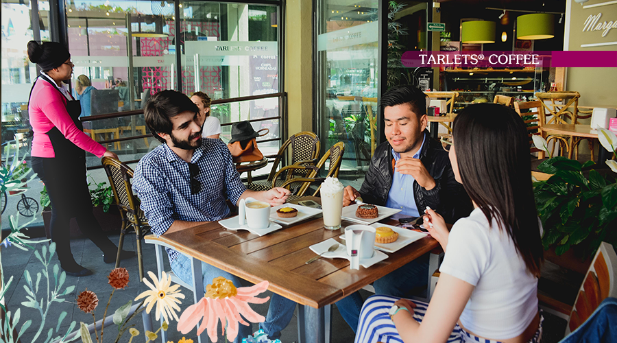 Somos el lugar ideal  para compartir largas charlas acompañadas por deliciosos postres y bebidas ¡Visítanos! 🥤🥮

#TarletsCoffee #Dessert #Dulce #Postre #Bebidas