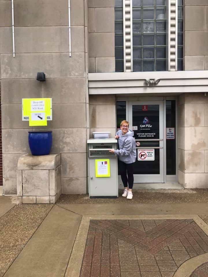 MCHS students can drop off their NTI work at the front door now! Online is best, but printed work can go in here. 
#MCSbettertogether