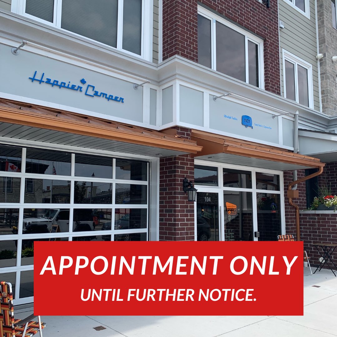 Due to the recent news about COVID-19, Happier Camper Canada and our Happier Espresso Cafe will be closed until further notice. Our Canada sales team will be working from home. If you have any questions, please email canada@happiercamper.com or call 519-890-9240. Stay safe! 🇨🇦