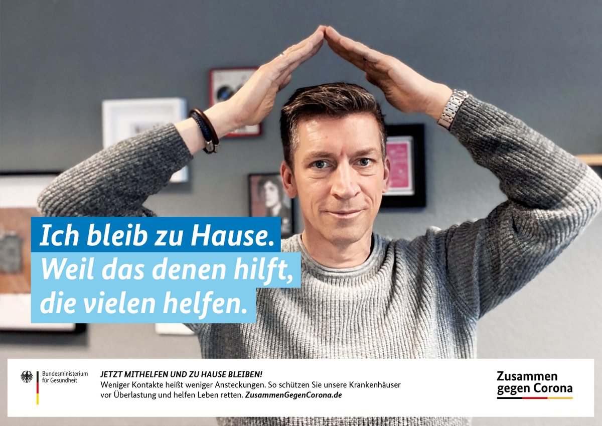 #WirBleibenZuhause - Mach mit und setzt gemeinsam mit vielen anderen ein Zeichen der Solidarität und des Zusammenhalts! So helfen wir denen, auf deren Hilfe wir jetzt angewiesen sind! @BMG_Bund #sternTV #corona #staythefuckathome