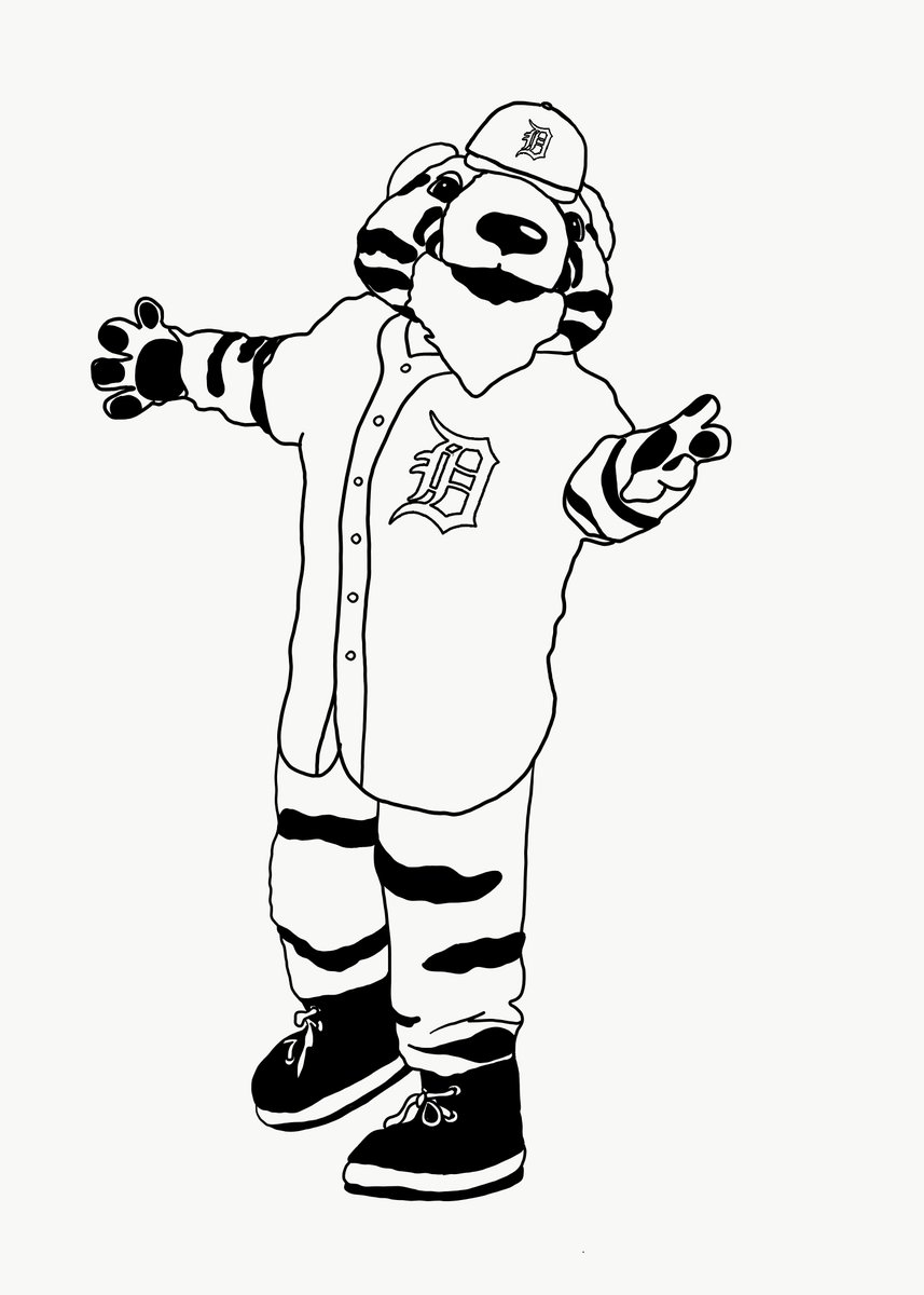 art detroit tigers mascot